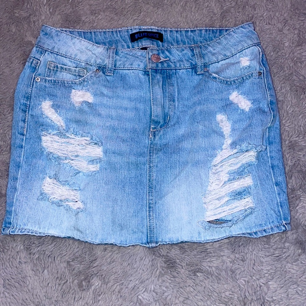 Blue Spice Mini Skirt